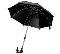 LIHAO Ombrelle Poussette Universelle Compatible avec Bébé Confort, Parasol Poussette Diamètre 72cm Ajustable 360° pour Nacelle, Poussette Canne et Landau, Protection Solaire UV, Pluie, Noir