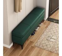 LIHDNGXM Banc Coffre en Similicuir, Banc de Rangement Rembourré Extra Long pour Pied de Lit, Chambre, Entrée et Salon(Green,90x30x43cm)