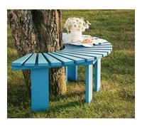 LIHDNGXM Banc d’Arbre Enveloppant modulaire en Bois carbonisé, Banc de Jardin Semi-Circulaire et Circulaire, siège Autour d’Un Arbre pour Jardin, pelouse et terrasse(Blue,Semicircle)