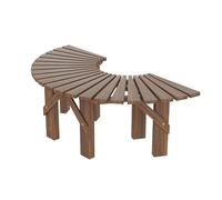 LIHDNGXM Banc en Bois courbé Autour d'un Arbre, Banc de Chaise de Patio extérieur pour Jardin, pelouse, terrasse et arrière-Cour, Design Semi-Circulaire extérieur(Natural,Semicircle)