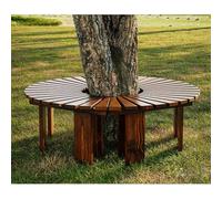 LIHDNGXM Banc en Forme de Cercle Semi-Circulaire Autour d'un Arbre - Banc de Parc pour Jardin, Pelouse, Patio & Cour - Charge Maximale : Environ 250 Kg(Brown,Whole Circle)