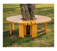 LIHDNGXM Banc en Forme de Cercle Semi-Circulaire Autour d'un Arbre - Banc de Parc pour Jardin, Pelouse, Patio & Cour - Charge Maximale : Environ 250 Kg(Yellow,Whole Circle)