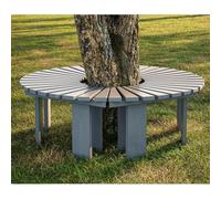 LIHDNGXM Banc en Forme de Cercle Semi-Circulaire Autour d'un Arbre - Banc de Parc pour Jardin, Pelouse, Patio & Cour - Charge Maximale : Environ 250 Kg(Gray,Whole Circle)