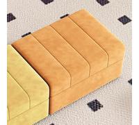 LIHDNGXM Banc Ottoman de Rangement Extra Long en Similicuir avec Compartiment caché, Banc rembourré pour Pied de lit, Repose-Pieds pour Chambre et Salon(Yellow A,120x60x43 Wide)