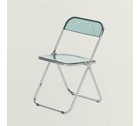 LIHDNGXM Chaise empilable en Acrylique Transparente, Chaise Pliante Claire en Acrylique avec matériel, Chaise Transparente pour événement, pour intérieur et extérieur(Blue)