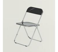 LIHDNGXM Chaise empilable en Acrylique Transparente, Chaise Pliante Claire en Acrylique avec matériel, Chaise Transparente pour événement, pour intérieur et extérieur(Black)