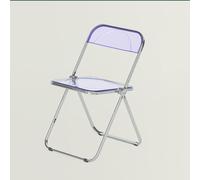 LIHDNGXM Chaise empilable en Acrylique Transparente, Chaise Pliante Claire en Acrylique avec matériel, Chaise Transparente pour événement, pour intérieur et extérieur(Purple)