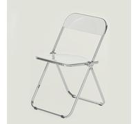 LIHDNGXM Chaise empilable en Acrylique Transparente, Chaise Pliante Claire en Acrylique avec matériel, Chaise Transparente pour événement, pour intérieur et extérieur(Milky)