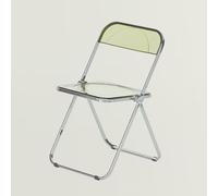 LIHDNGXM Chaise empilable en Acrylique Transparente, Chaise Pliante Claire en Acrylique avec matériel, Chaise Transparente pour événement, pour intérieur et extérieur(Green)