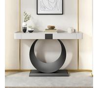 LIHDNGXM Table Console Moderne avec Tiroirs De Rangement, Plateau en Ardoise, Table De Canapé D’entrée De Luxe Noir/Or Derrière Le Canapé, Base en Acier Carbone(Black C,120x35x92cm)