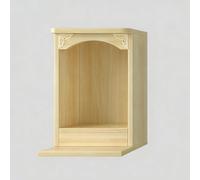 LIHDNGXM Table d'Autel Mural en Bois avec Étagère Cabinet Personnel, Niche de Prière, Table à Encens, Table de Méditation et Rangement pour Pooja et Hommage à l'Encens(B,40x36x74cm)
