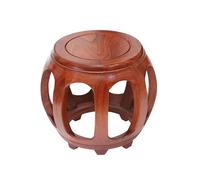 LIHDNGXM Tabouret Tambour Chinois en Bois Massif, Table d'Appoint Ronde de Style Oriental Traditionnel, Siège Décoratif pour Salon ou Chambre(D,35cm)