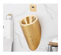 LIHDNGXM Urinoir À Chasse d'eau en Acier Inoxydable 304 pour Hommes, Urinoir Commercial À Capteur, Adapté À Domicile, Garage, KTV, Prison, Bar, Hôtel Et Magasin(Gold)