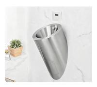 LIHDNGXM Urinoir À Chasse d'eau en Acier Inoxydable 304 pour Hommes, Urinoir Commercial À Capteur, Adapté À Domicile, Garage, KTV, Prison, Bar, Hôtel Et Magasin(Silver)
