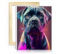 LiHEQING Kits de peinture par numéros Cane Corso adultes débutants kits de peinture à l'huile aquarelle œuvres d'art pour la décoration intérieure cadre de bricolage (40x50 cm)