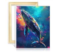 LiHEQING Peinture à l'huile peinture par numéros Kits baleine toile bricolage peinture à l'huile adultes Art peinture par numéros Kits sans cadre (50x65 cm)