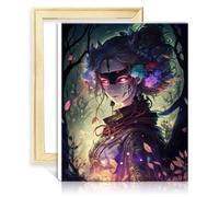 LiHEQING Peinture à l'huile sur toile Manga Girl peinture par numéro adulte peinture par numéro Kits œuvre pour la décoration intérieure cadre de bricolage (30x40 cm)