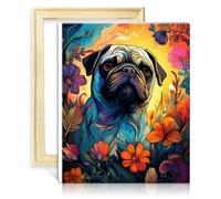 LiHEQING Peinture par numéros carlin bricolage peinture à l'huile adultes numéro acrylique avec pinceaux projet d'artisanat d'art pour la maison sans cadre (30x40 cm)