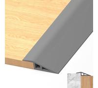 LIHIQIYA Barre de Seuil Adhesive Gris Seuil de Porte pour Hauteur 7-10mm 1M | Bande de Transition de Sol Autocollante en PVC, Adhesif Rattrapage de Niveau pour Relier Les Joints de Sol et Les Transitions