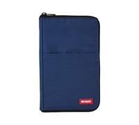 Lihit Lab Pochette fine pour stylos/crayons, large, 1,8 x 14 x 21,6 cm, Indigo (A7653-11)