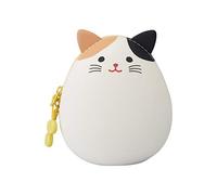 LIHITLAB PuniLabo Pochette à fermeture éclair, en forme d'œuf, chat calicot (A7782-7), taille M : 2,2 × 6,1 cm