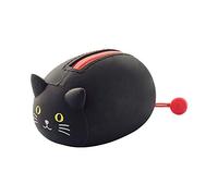 LIHIT LAB PuniLabo Pochette zippée, petite, 2,2 x 2,7 cm, chat noir (A7780-3)