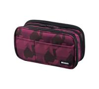 Lihit Lab Trousse à stylos à triple fermeture éclair, 20 x 8,9 x 11,9 cm, camouflage marron (A7556-133)