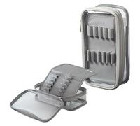 Lihit Lab XCOA Trousse à crayons, Gris/transparent, Étui à stylo