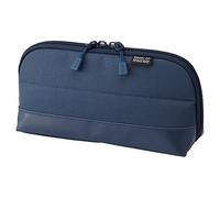 LIHITLAB A7688-11 Trousse à crayons imperméable et anti-taches Bleu marine 20,3 x 10,2 cm