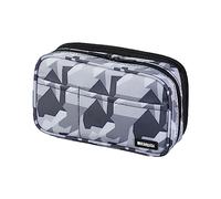 LIHITLAB Étui à stylo double fermeture éclair 7,9 × 2,8 × 4,7 pouces, camouflage gris glace (A7555-135)