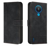 Lihondar Coque pour Nokia 1.4, Etui Portefeuille Nokia 1.4, Protection Portefeuille Etui à Rabat Housse en Cuir PU avec [Antichoc TPU] [Fermoir Magnétique] Flip Pochette Housse pour Nokia 1.4 (Noir)