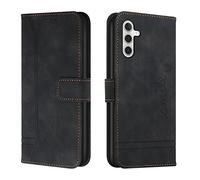Lihondar Coque pour Samsung Galaxy A15, Coque Samsung Galaxy A15, Protection Portefeuille Etui à Rabat Housse en Cuir PU avec TPU Magnétique Flip Pochette Housse Samsung Galaxy A15 (Noir)