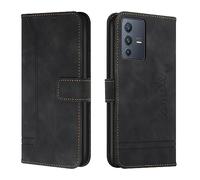 Lihondar Coque pour Vivo V23 5G, Protection Portefeuille Etui à Rabat Housse Premium en Cuir PU avec Antichoc TPU Fermoir Magnétique Flip Pochette Housse pour Vivo V23 5G (Noir)