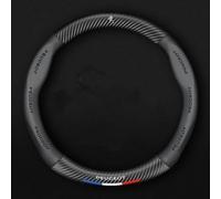 LIHONGMM Couvre Volant Voiture pour Peugeot Partner II Tepee 2008-2012 2015-2017,Protecteur de Volant,Antidérapant, Respirant, Fibre de Carbone, élastique