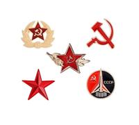 lihonzhi Ensemble de broches vintage soviétiques de l'URSS, épingle à chapeau étoile de l'armée rouge, badges CCCP insigne communisme broche 5