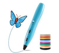 LIHUACHEN RPC200B Lot de stylos 3D comprenant 12 couleurs de filament PLA. Ce stylo d'impression 3D est compatible avec le filament PLA et convient pour les loisirs créatifs (bleu)