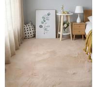 LIHUANE Basic Tapis Salon Fausse Fourrure Furry 290 x 300 cm Aspect Fourrure Tapis Salon Chambre Adulte Poils Ras Design Monochrome Moderne pour Salle à Manger, Kaki