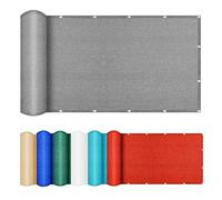 LIHUANE Cache Vue Balcon 110 x 310 cm Résistant Aux Déchirures et Au Vent Brise Vue Jardin Nombreuses Tailleset Couleurs pour Balcon Exterieur Terrasse Jardin et Serre Câble, Gris Clair