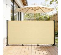 LIHUANE Cache Vue Balcon 230 x 260 cm Protection UV Coupe-Vent Brise Vue Occultant Nombreuses Tailleset Couleurs pour Balcon Exterieur Terrasse Jardin et Serre Câble, Couleur Crème