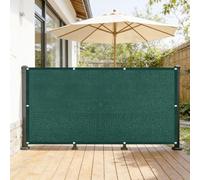 LIHUANE Cache Vue Balcon 240 x 290 cm Protection UV Coupe-Vent Brise Vue Occultant Nombreuses Tailleset Couleurs pour Balcon Exterieur Terrasse Jardin et Serre Câble, Vert Foncé