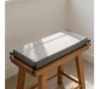 LIHUANE Coussin de Banc 130 x 130 cm Doux, Lavable et Antidérapant Coussins de Banc D'Extérieur Taille Personnalisée pour Intérieur Ou Extérieur,1, 2 Ou 3 Places, Gris Foncé