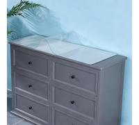 LIHUANE Film de Protection 75 x 139 cm Protège Les Rayures Nappe de Protection Transparent - Différentes Tailles pour Table Bureau Meuble, Coins arrondis