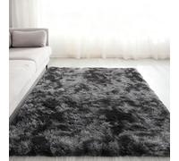 LIHUANE Long Tapis Chambre 40 x 180 cm Moelleux et Lavable Tapis Doux et Moelleux Lavable à 30 Degrés pour Terrasse Balcon et Jardin, Gris Foncé