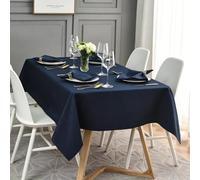 LIHUANE Nappe de Table 0.7 x 1.3 m Imperméable Rectangulaire Lavable Nappe Anti-Taches Anti-Tache et Facile d'entretien pour Anniversaire, Mariage, Banquet, Restaurant, Fête, Bleu Marine