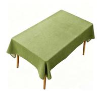 LIHUANE Nappe de Table 100 x 170 cm Lavable Aspect Lin Nappe Anti-Taches Anti-Tache et Facile d'entretien pour Salle à Manger, Noel, Jardin, Fête, Mariage Ou Maison, Vert