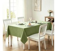 LIHUANE Nappe de Table 100 x 420 cm Imperméable Rectangulaire Lavable Nappe de Jardin Anti-Tache et Facile d'entretien pour Anniversaire, Mariage, Banquet, Restaurant, Fête, Vert