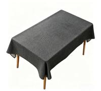 LIHUANE Nappe de Table 120 x 200 cm Lavable Aspect Lin Nappe Anti-Taches Anti-Tache et Facile d'entretien pour Salle à Manger, Noel, Jardin, Fête, Mariage Ou Maison, Gris Foncé