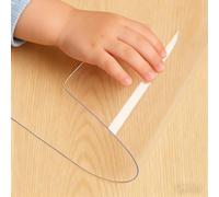 LIHUANE Nappe de Table 75 x 139 cm PVC Transparent Facile à Nettoyer Protection Table Transparent - Différentes Tailles pour La Maison et La Cuisine, Coins arrondis