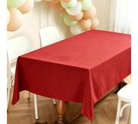 LIHUANE Nappe de Table 90 x 320 cm Imperméable Rectangulaire Lavable Nappe Anti-Taches Anti-Tache et Facile d'entretien pour Salle à Manger, Noel, Jardin, Fête, Mariage Ou Maison, Rouge