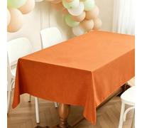 LIHUANE Nappe de Table 95 x 250 cm Imperméable Rectangulaire Lavable Nappe Anti-Taches Anti-Tache et Facile d'entretien pour Salle à Manger, Noel, Jardin, Fête, Mariage Ou Maison, Orange